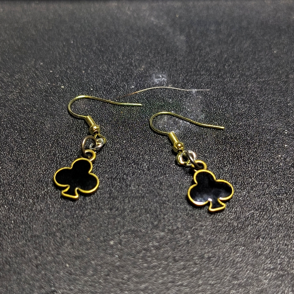 Club style earrings dangling type custom made.